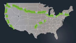 Interstate 5, I-44, and I-90 were ranked the three best interstates for truck drivers to find safe places to park, truck stops, and fuel. Interstate 5, I-44, and I-90 were ranked the three best interstates for truck drivers to find safe places to park, truck stops, and fuel.