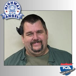 Roy Chandler, a second-generation truck driver of 37 years, helped a woman who crashed into a semi-truck on a rainy highway in northeast Texas. Roy Chandler, a second-generation truck driver of 37 years, helped a woman who crashed into a semi-truck on a rainy highway in northeast Texas.