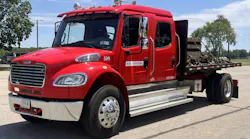 The collaboration powers a modified 2018 Freightliner M2 crew cab. The vehicle was stripped of its ICE powertrain and was replaced with an electric BAE Systems’ propulsion solution and an Eaton MD 4-speed EV transmission.