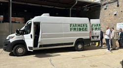 Through Samsara, Farmer's Fridge receives real-time alerts when a cargo van's temperature drops out of range. Through Samsara, Farmer's Fridge receives real-time alerts when a cargo van's temperature drops out of range.