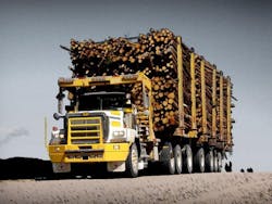 A 2015 Western Star 6900 XD in logging operations. A 2015 Western Star 6900 XD in logging operations.