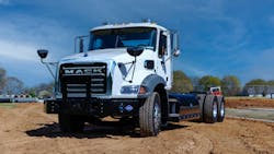 The Mack Granite, the OEM's heavy-duty vocational truck, added a natural gas engine option in 2023. The Mack Granite, the OEM's heavy-duty vocational truck, added a natural gas engine option in 2023.