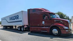 Peterbilt Model 579 at the Paccar Technical Center in Mt. Vernon, Washington. Peterbilt Model 579 at the Paccar Technical Center in Mt. Vernon, Washington.