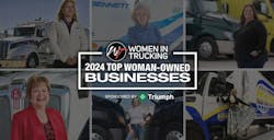 The 2024 Top Woman-Owned Businesses in Transportation will be recognized during a special program at the upcoming Women In Trucking Accelerate! Conference & Expo, which takes place November 10-13 in Dallas, Texas. The 2024 Top Woman-Owned Businesses in Transportation will be recognized during a special program at the upcoming Women In Trucking Accelerate! Conference & Expo, which takes place November 10-13 in Dallas, Texas.