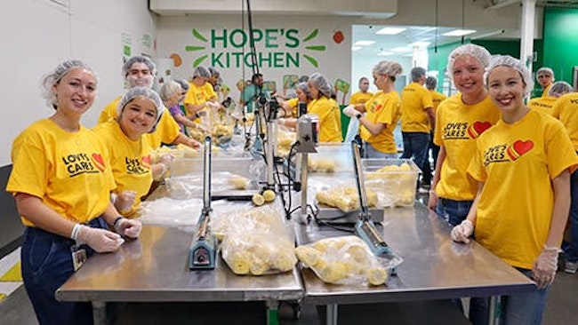 Interns had the opportunity to interact with company executives through town halls and volunteer with the Regional Food Bank of Oklahoma.