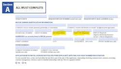 Screenshot from the fake/imposter FMCSA email Screenshot from the fake/imposter FMCSA email