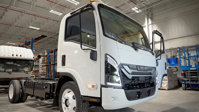 Isuzu Commercial Truck of America begins production of all-new NRR-EV electric chassis