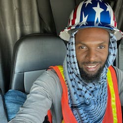 Smith drives for Melton Truck Lines out of Tulsa, Oklahoma. Smith drives for Melton Truck Lines out of Tulsa, Oklahoma.