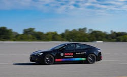 The Braking Control Pad removes the physical movement of the brake pedal and instead increases braking intensity by the amount of pressure drivers place on a fixed pad. The Braking Control Pad removes the physical movement of the brake pedal and instead increases braking intensity by the amount of pressure drivers place on a fixed pad.