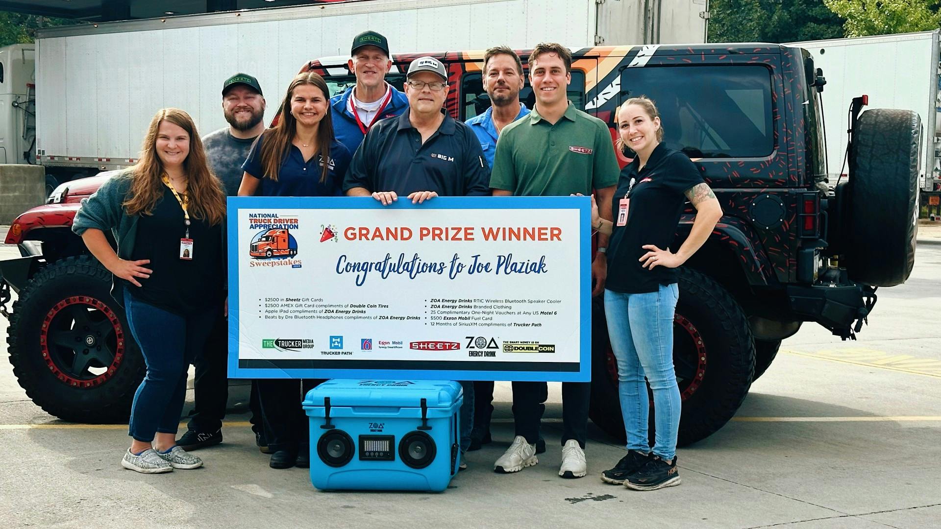 Plaziak hauls dry freight on routes between Philadelphia, Pennsylvania, and Greensboro, North Carolina for Big M Transportation.