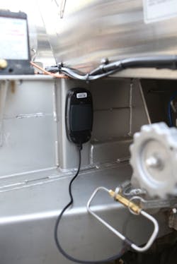 The Sure-Seal Sensor on Wabash's tanker would allow easier and safer visibility into a manlid's status. The Sure-Seal Sensor on Wabash's tanker would allow easier and safer visibility into a manlid's status.