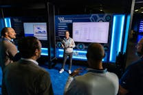 Director of Business Development Ian Walters deomostrates the Wabash Marketplace platform at the Wabash Ignite conference. Director of Business Development Ian Walters deomostrates the Wabash Marketplace platform at the Wabash Ignite conference.