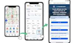 The Trucker Path app now includes a tile with information on how to report human trafficking and a brief explanation of the mission.