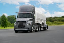 A look at the new Freightliner Cascadia in bulk-haul configuration. A look at the new Freightliner Cascadia in bulk-haul configuration.