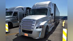 As part of a demonstration run, journalists were able to go inside the Freightliner Inspiration and get a firsthand look at the truck. As part of a demonstration run, journalists were able to go inside the Freightliner Inspiration and get a firsthand look at the truck.