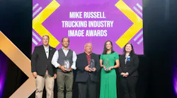 The Mike Russell Trucking Image Award is presented annually to an individual, motor carrier, trucking organization, and industry supplier who has demonstrated excellence in illustrating the industry's essentiality, professionalism, and commitment to safety on and off the highways.