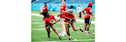 Over the past two years, Bridgestone’s collective donations and related girls flag football activities now total more than $300,000. These efforts have helped more than 5,200 young women gain better access to the sport. Over the past two years, Bridgestone’s collective donations and related girls flag football activities now total more than $300,000. These efforts have helped more than 5,200 young women gain better access to the sport.
