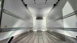 With the refrigerated truck body built from EcoNex composite panels, both interior and exterior walls are smooth and without excessive seams. With the refrigerated truck body built from EcoNex composite panels, both interior and exterior walls are smooth and without excessive seams.
