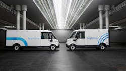 The BrightDrop vans feature a low step-in height with entry and exit handles for better operator ergonomics. The BrightDrop vans feature a low step-in height with entry and exit handles for better operator ergonomics.