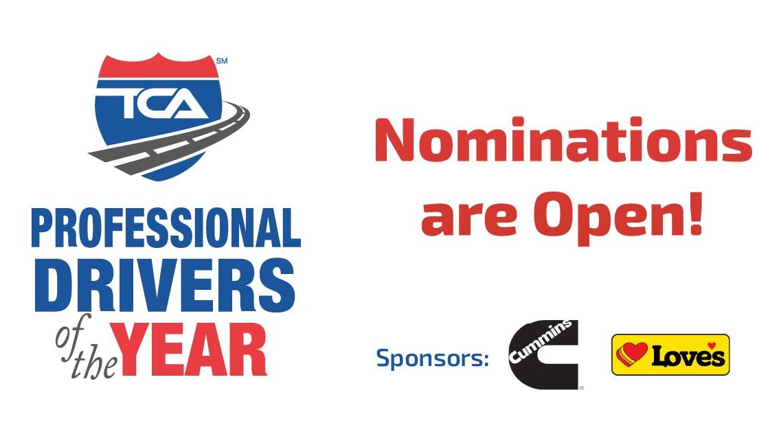 Nominate exceptional drivers for the 2025 TCA Professional Drivers of the Year Award by Dec. 6.