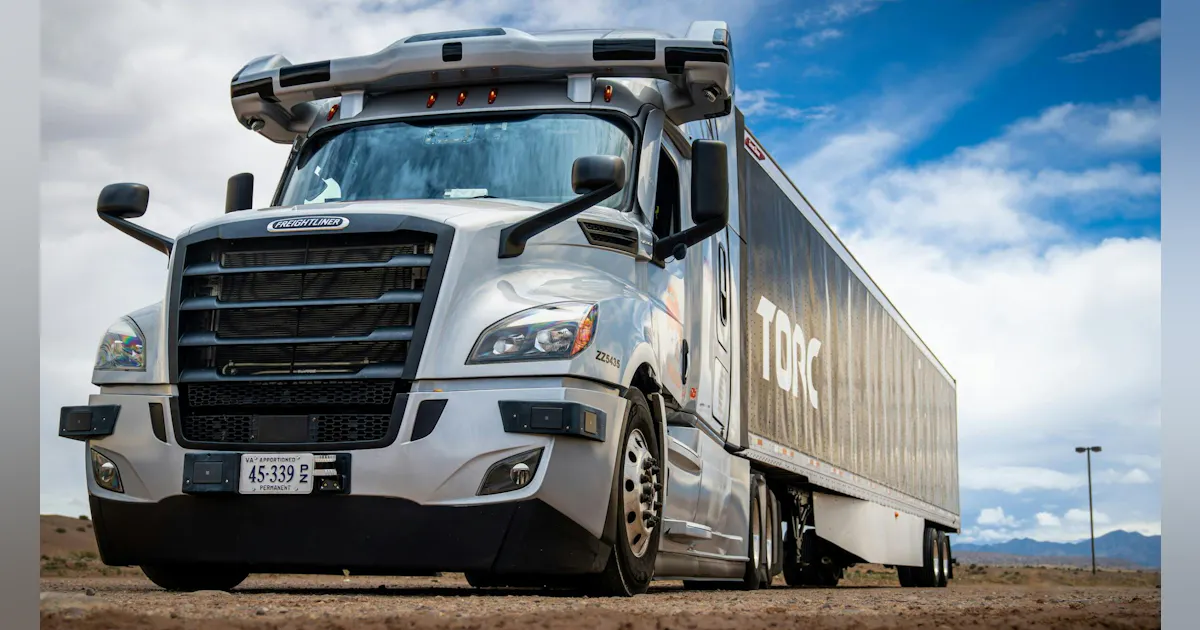 Daimler-backed Torc Robotics advances self-driving truck technology, on ...