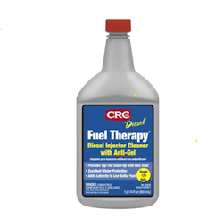 CRC Diesel Fuel Therapy diesel injector cleaner with anti-gel adds lubricity to low sulfur fuel, prevents fuel gelling, lowers pour point, increases mpg, and cleans injectors. CRC Diesel Fuel Therapy diesel injector cleaner with anti-gel adds lubricity to low sulfur fuel, prevents fuel gelling, lowers pour point, increases mpg, and cleans injectors.