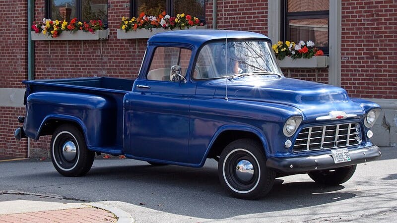 Introduced in 1954, the V8 engine was used for Chevrolet Task Force pickups. At the time, the V8 boasted 180 hp and 260 lb.-ft. of torque.