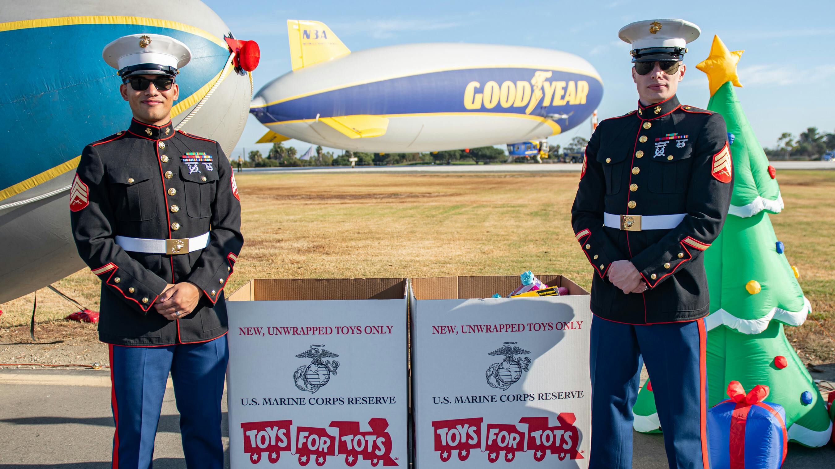 Over the past 14 years, toy drives at the Blimp bases have delivered over 252,000 toys and raised $664,000 to benefit the Marine Toys for Tots Program.