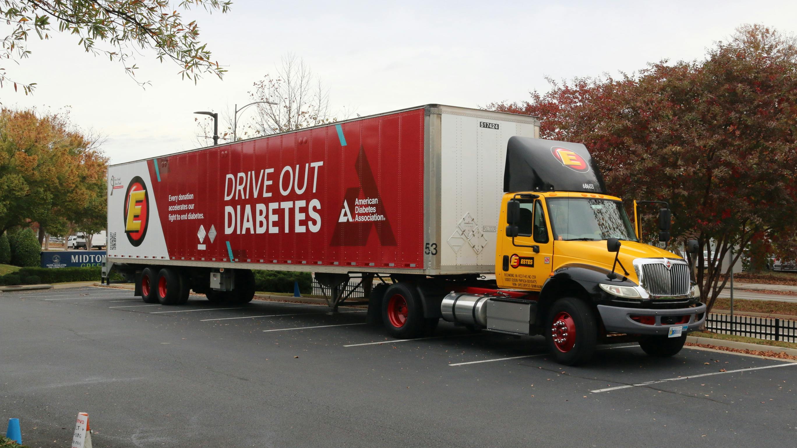 The first trailer to hit the road and benefit from the mobile billboard is the American Diabetes Association, a long-time benefactor of Estes.