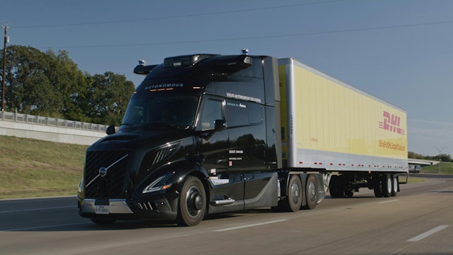 Purpose-built Volvo VNL Autonomous tractors powered by Aurora Driver technology began hauling freight for DHL in Texas in December 2024.