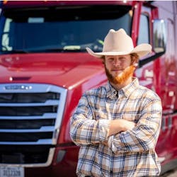 Inlow works for Maverick Transportation out of North Little Rock, Arkansas. Inlow works for Maverick Transportation out of North Little Rock, Arkansas.