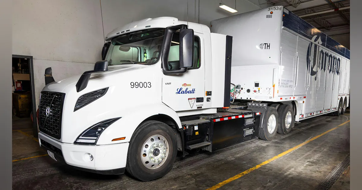 Labatt Breweries goes green: 10 Volvo VNR electric trucks to ...