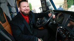 Cory Troxell of Stevens Transport is this year's “Transition Trucking: Driving for Excellence” award winner. Cory Troxell of Stevens Transport is this year's “Transition Trucking: Driving for Excellence” award winner.