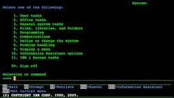 ibmi main menu ibmi main menu