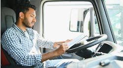 paperwork in truck cabin paperwork in truck cabin