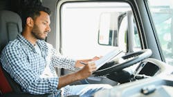 paperwork in truck cabin paperwork in truck cabin