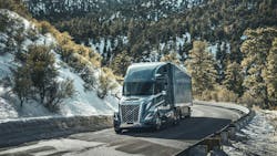 The new Volvo VNL features are more aerodynamic, a design that VTNA said would create up to 10% in fuel efficiency savings. The new Volvo VNL features are more aerodynamic, a design that VTNA said would create up to 10% in fuel efficiency savings.