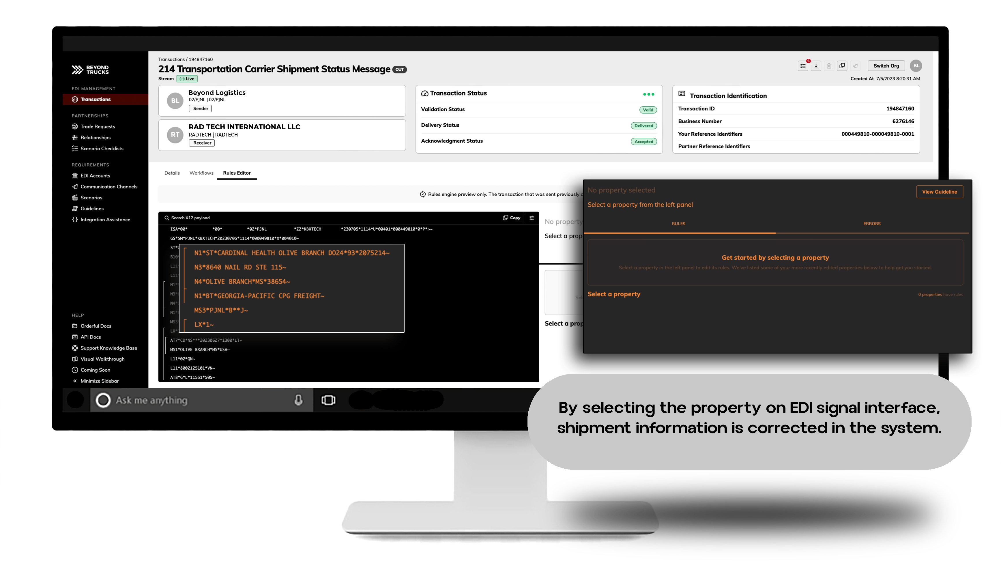 BeyondTrucks partners with Orderful to revolutionize EDI management for fleets