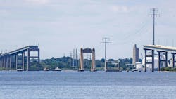 Remnants of the Francis Scott Key Bridge, a key span for Port of Baltimore trucking operations. Remnants of the Francis Scott Key Bridge, a key span for Port of Baltimore trucking operations.