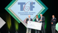 The John Lex Premier Achievement Award is bestowed annually by the Trucking Cares Foundation to an individual or company that exemplifies trucking’s spirit of giving. The John Lex Premier Achievement Award is bestowed annually by the Trucking Cares Foundation to an individual or company that exemplifies trucking’s spirit of giving.