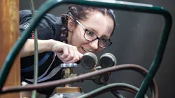 At only 24 years old, Briggs has been a trailer mechanic at XPO, Inc. for nearly four years. At only 24 years old, Briggs has been a trailer mechanic at XPO, Inc. for nearly four years.