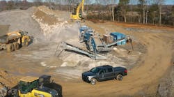 One of Grade A Construction's Ford Lightnings at a construction site One of Grade A Construction's Ford Lightnings at a construction site