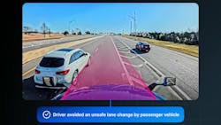 Dashcam AI detects unsafe vehicle Dashcam AI detects unsafe vehicle