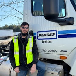 Mitchell drives for Penske Logistics out of Reading, Pennsylvania. Mitchell drives for Penske Logistics out of Reading, Pennsylvania.