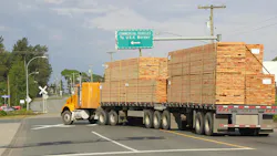truck hauls canadian import