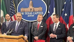 The campaign was launched at a press conference at the Texas Capitol. The campaign was launched at a press conference at the Texas Capitol.