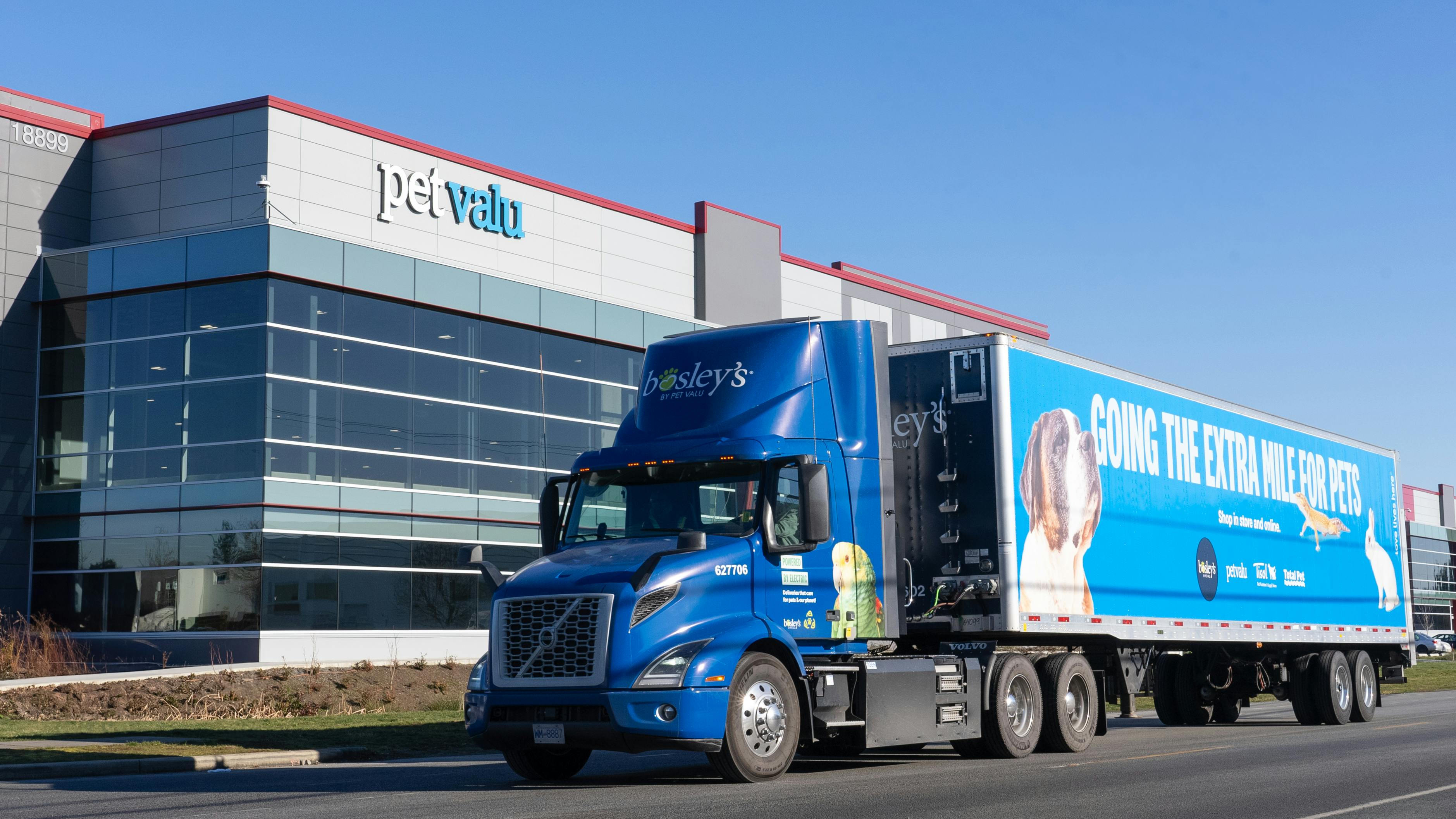Pet Valu transforms fleet with two new Volvo VNR electric trucks for sustainable deliveries in British Columbia