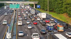 traffic congestion with commercial trucks near Atlanta GA traffic congestion with commercial trucks near Atlanta GA