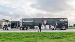 The trucking industry plays a vital role in delivering The Wall That Heals, a traveling replica of the Vietnam Veterans Memorial, each year for the Vietnam Veterans Memorial Fund. The trucking industry plays a vital role in delivering The Wall That Heals, a traveling replica of the Vietnam Veterans Memorial, each year for the Vietnam Veterans Memorial Fund.
