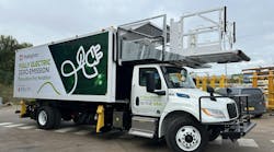This International eMV truck was upfitted by Mallaghan to serve Delta Air Lines' Boston Logan International Airport operations. It is the first fully electric airport catering truck in North America, according to International. This International eMV truck was upfitted by Mallaghan to serve Delta Air Lines' Boston Logan International Airport operations. It is the first fully electric airport catering truck in North America, according to International.